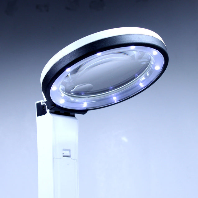 2.5X-8X Foldable LED Lighted Magnifying Lamp Reading Magnifier with USB Charger - Anyvolume.com