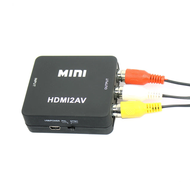Mini HDMI to Composite CVBS RCA AV Video Converter Adapter 1080p with Cables - Anyvolume.com