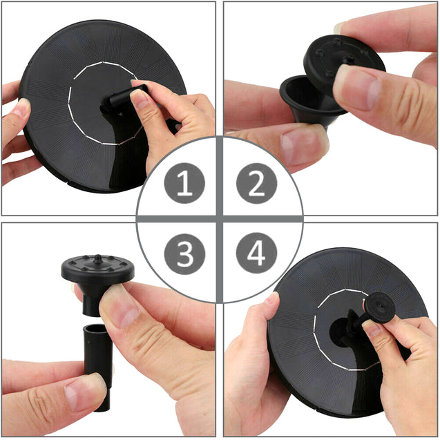 Solar Powered Floating Bird Bath Water Fountain Outdoor Pond Pool Garden Patio