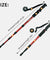 2 PCS Trekking Walking Hiking Sticks Anti-shock Adjustable Alpenstock Poles Red