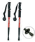 2 PCS Trekking Walking Hiking Sticks Anti-shock Adjustable Alpenstock Poles Red