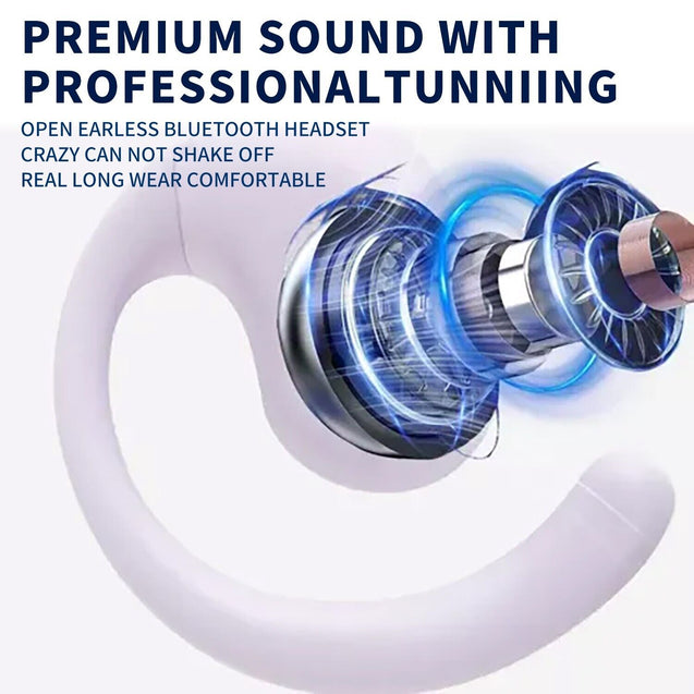Wireless Headphones Bluetooth 5.4 Stereo Ear Hook Headset TWS Earphones Earbuds