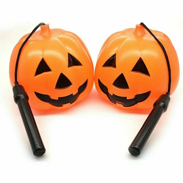 Pumpkin Lantern with Light Handheld Handle Durable Halloween Trick or Treating 