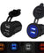 12V Car Lighter Socket Dual 2.1A USB Port Charger Power Outlet LED