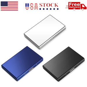 Credit Card ID Holder Slim Money Travel Wallet Men Stainless Steel RFID Blocking