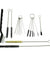 17PC Spray Gun Rifle Pistol Cleaning Brush Set - Black White Nylon Tube Nozzles