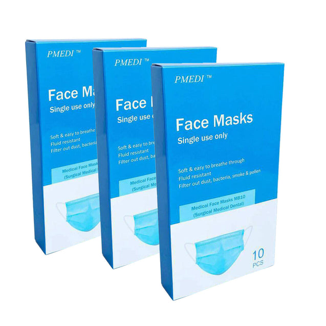 PMEDI ASTM Level 2, 3-PLY Dental Surgical Medical Disposable Face Mask Earloop
