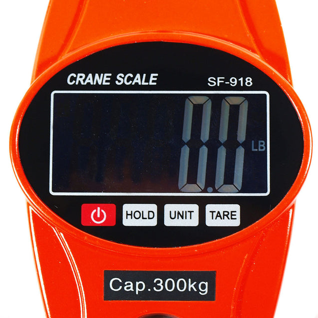 300 KG x0.1kg / 600 LBS x0.2lbs Digital Hanging Scale Industrial Crane Scale Red