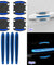 8x Reflective Car Door Handle Safety Strip Protective Film Sticker Warning Decal