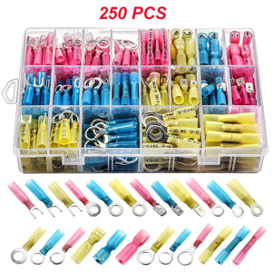 Heat Shrink Wire Connector DIY Kit 250PCS Waterproof Marine Automotive Terminals