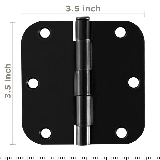 25 Pack 3.5" Dark Oil Rubbed Bronze Interior Door Hinges 5/8" Radius ORB Hinge