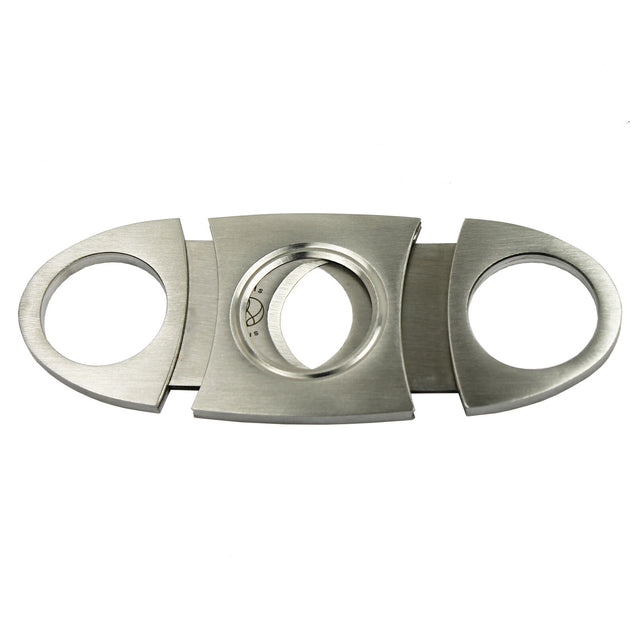 Stainless Steel Pocket Ci-gar Cutter Knife Scissors Double Blades Silver 