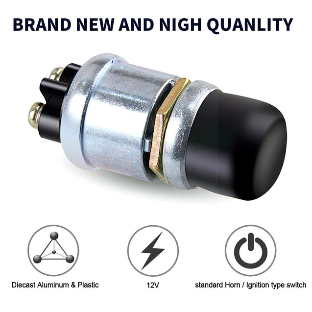 2 PCS 12 Volt DC Heavy-Duty Momentary Push-Button 50 Amp Starter Switch