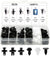 100 PCS Car Clips 6 Sizes Trim Push Retainer Pin Rivet Bumper w/ Remover Tool