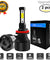 4-Side H11 LED Headlight Bulbs H8 H9 Kits 2800W 280000LM Power 6000K White BLACK