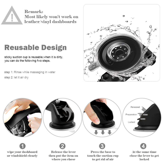 360° Mount Holder Car Windshield Stand For Mobile Cell Phone GPS iPhone Samsung
