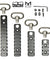 3 5 8 10-Slot KeyMod M-LOK Picatinny Rail Section & Push Button QD Sling Swivel