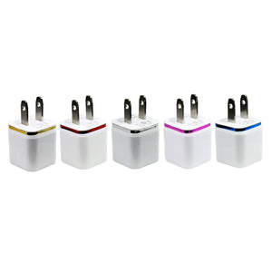 100x USB Wall Charger AC Power Adapter US Outlet For iPhone 5 6 7 8 X 11 12 13