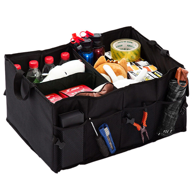 Trunk Cargo Organizer Folding Collapsible Caddy Storage Bag Bin Car Truck SUV