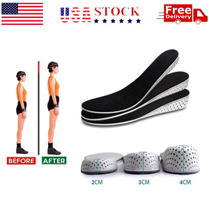 Women Men Invisible Height Increase Insoles Heel Lift Taller Shoe Inserts Pad