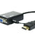HDMI Male to VGA With Audio HD Video Cable Converter Adapter 1080P for PC