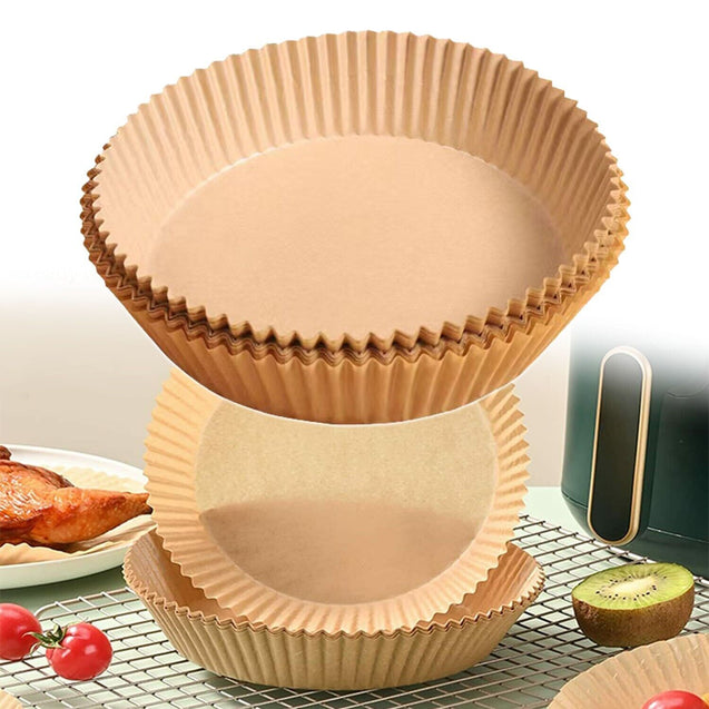 100 PCS Air Fryer Liners Disposable Paper Liner for Baking Roasting Microwave