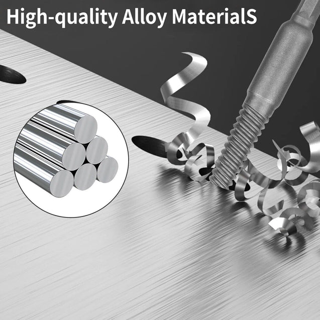 12PCS Stud Screw Extractor Remover 1/4 Inch Hex Shank Damaged Bolt Easy Out Sets