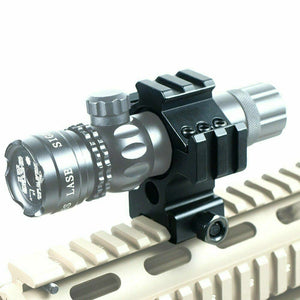 Laser Light Scope Ring Mount with Tri Picatinny rail + 30mm to 1" Reducer Insert