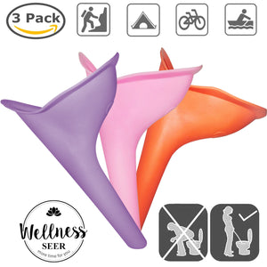 3PCS Reusable Portable Urinal Women Female Travel Camping Travel Toilet