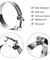60pcs Adjustable Hose Clamps Worm Gear Stainless Steel Clamp Assortment 7 Sizes