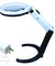 2.5X-8X Foldable LED Lighted Magnifying Lamp Reading Magnifier with USB Charger