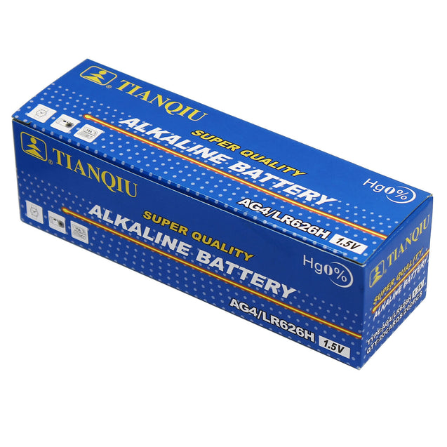 200 PCS LR66 AG4 377 LR626 1.5V Alkaline Battery 0% Hg for Watch Hearing Aid