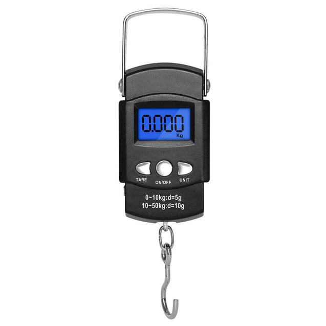 LCD Electronic Fishing Scale Portable Digital Luggage Weight Hanging Hook 50KG