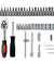 46pcs 1/4 Ratchet Wrench Combination Package Socket Tool Set Auto Car Repairing