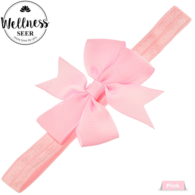 12Pcs Colors Newborn Baby Girl Headband Infant Toddler Bow Hair Band Accessories