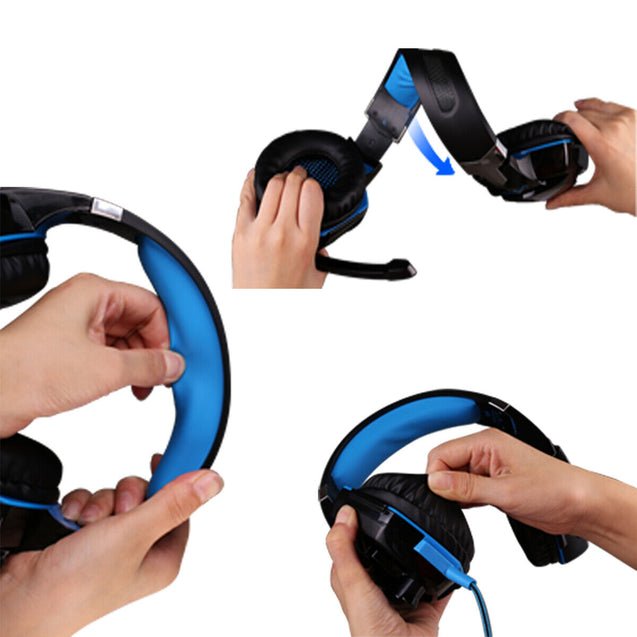 3.5mm Gaming Headset MIC LED Headphones Surround for PS4 Xbox One X 360 E PC