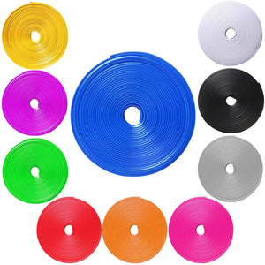 Car Wheel Hub Rim Edge Protector Ring Tire Guard Sticker Line Rubber Strip 26Ft