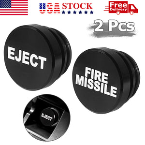 Universal Fire Missile Eject Button Car Cigarette Lighter Cover Accessories 2PCS