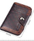 Mens Men's S4 Retro Leather Vertical Section Credit Card Holder Wallet with Hasp