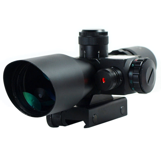West Lake 2.5-10x40 Rifle Scope Mil-dot Dual illuminated with Red Laser & Mount