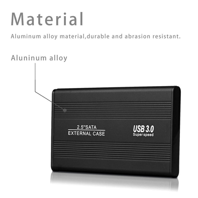 External Backup Hard Drive Case USB 3.0 Enclosure for 2.5" Portable HDD Sata SSD