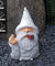 Smoking White Wizard Gnome Middle Finger Lawn Ornament Statue Garden Yard Decor