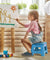 7" Collapsible Folding Plastic Kitchen Step Foot Stool w/ Handle -  Kids