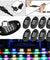 12x RGB LED Pods Rock Light Kit Underbody Glow Neon Lamp Bluetooth Music Control