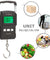 Digital Fish Scale Hanging Scale w/ Built-in Measuring Tape Backlit LCD Display 