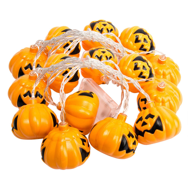 16 LED Halloween Pumpkin String Light Home Decoration Party Indoor outdoor 9 ft
