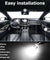 20X T10 194 168 W5W 2825 COB LED License Plate Interior Light Bulbs 6000K White