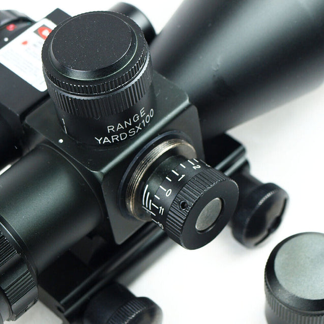 West Lake 2.5-10x40 Rifle Scope Mil-dot Dual illuminated with Red Laser & Mount