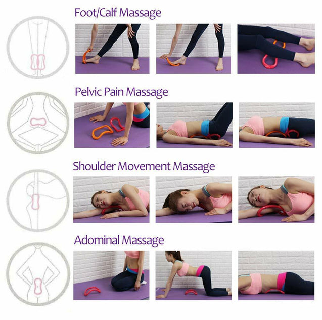 Yoga Circle Stretch Resistance Ring Pilates Bodybuilding Fitness Workout Tools