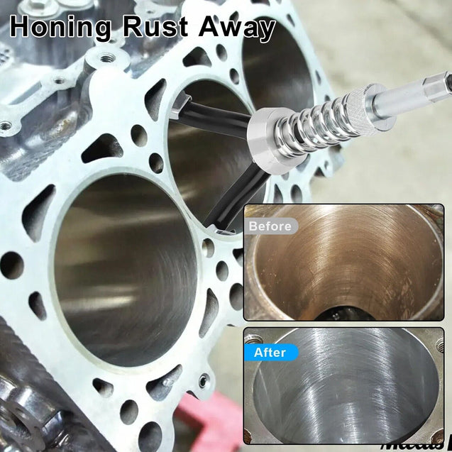 Car Engine Brake Cylinder Hone Flexible Shaft Bore Honing Tool 1" To 2-1/2"